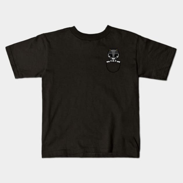 Black Ranger In The Pocket Kids T-Shirt by liora natalia